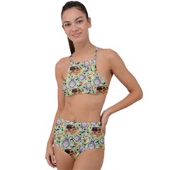 My Neighbor Totoro Pattern High Waist Tankini Set