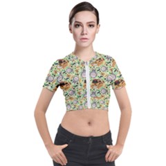 My Neighbor Totoro Pattern Short Sleeve Cropped Jacket