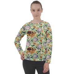 My Neighbor Totoro Pattern Women s Long Sleeve Raglan Tee