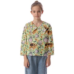 My Neighbor Totoro Pattern Kids  Sailor Shirt