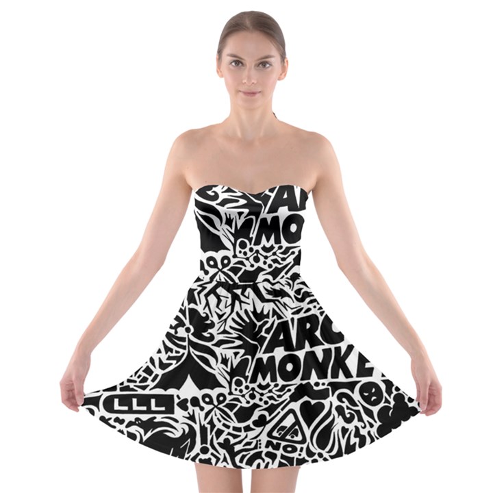 Arctic Monkeys Strapless Bra Top Dress