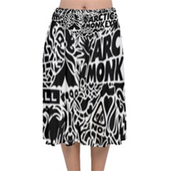 Arctic Monkeys Velvet Flared Midi Skirt