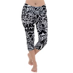 Arctic Monkeys Lightweight Velour Capri Yoga Leggings