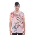 Glory Floral Exotic Butterfly Exquisite Fancy Pink Flowers Men s Basketball Tank Top View1