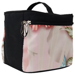 Glory Floral Exotic Butterfly Exquisite Fancy Pink Flowers Make Up Travel Bag (big)