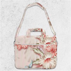 Glory Floral Exotic Butterfly Exquisite Fancy Pink Flowers Macbook Pro 13  Shoulder Laptop Bag 