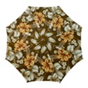 White And Yellow Floral Lilies Background Surface Golf Umbrellas View1