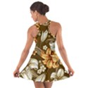 White And Yellow Floral Lilies Background Surface Cotton Racerback Dress View2