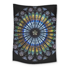 Mandala Floral Wallpaper Rose Window Strasbourg Cathedral France Medium Tapestry