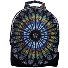 Mandala Floral Wallpaper Rose Window Strasbourg Cathedral France Mini Full Print Backpack