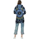 Mandala Floral Wallpaper Rose Window Strasbourg Cathedral France Women s Long Oversized Pullover Hoodie View2