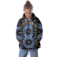 Mandala Floral Wallpaper Rose Window Strasbourg Cathedral France Kids  Oversized Hoodie