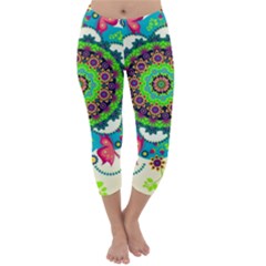 Artistic Pattern Mandala Capri Winter Leggings 