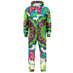 Artistic Pattern Mandala Hooded Jumpsuit (men)