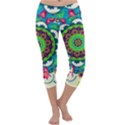 Artistic Pattern Mandala Capri Yoga Leggings View1