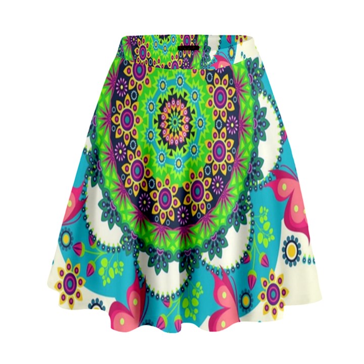 Artistic Pattern Mandala High Waist Skirt