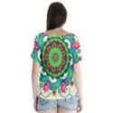 Artistic Pattern Mandala V-Neck Flutter Sleeve Top View2