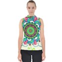 Artistic Pattern Mandala Mock Neck Shell Top View1