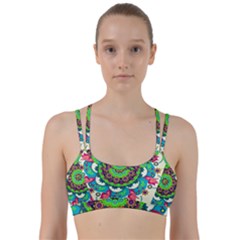 Artistic Pattern Mandala Line Them Up Sports Bra by Jancukart