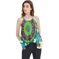 Artistic Pattern Mandala Flowy Camisole Tank Top