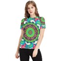 Artistic Pattern Mandala Women s Short Sleeve Rash Guard View1