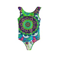 Artistic Pattern Mandala Kids  Frill Swimsuit