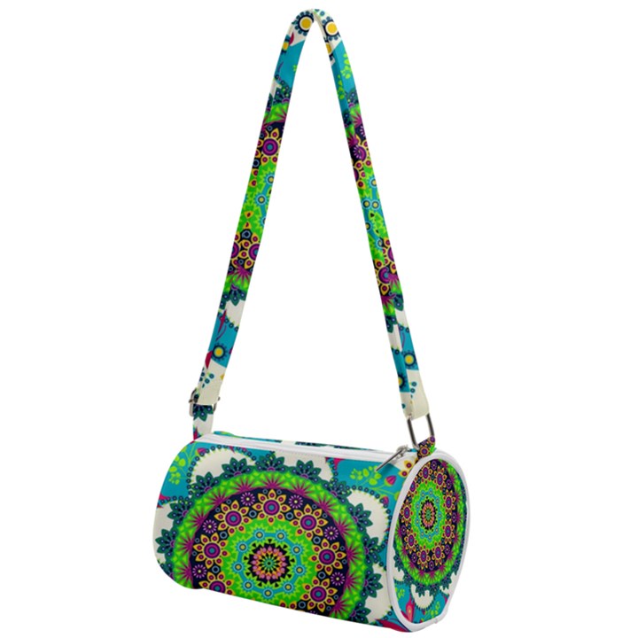 Artistic Pattern Mandala Mini Cylinder Bag