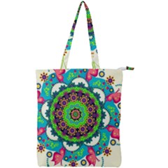 Artistic Pattern Mandala Double Zip Up Tote Bag