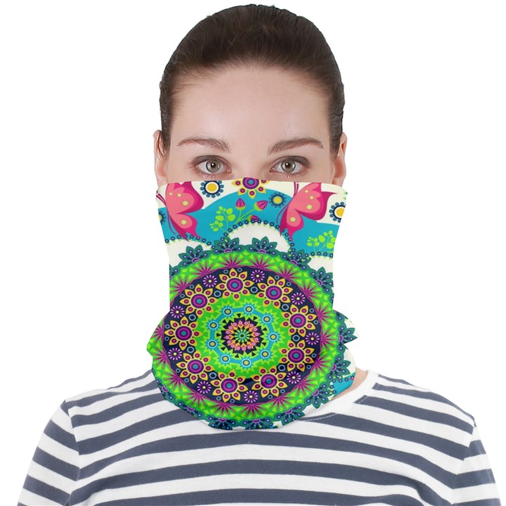 Artistic Pattern Mandala Face Seamless Bandana (Adult)