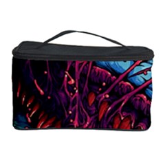 Floral Digital Art Tongue Out Cosmetic Storage