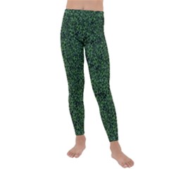 Leafy Elegance Botanical Pattern Kids  Lightweight Velour Leggings by dflcprintsclothing