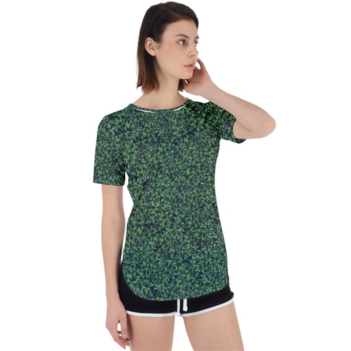 Leafy Elegance Botanical Pattern Perpetual Short Sleeve T-Shirt