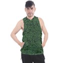 Leafy Elegance Botanical Pattern Men s Sleeveless Hoodie View1