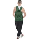 Leafy Elegance Botanical Pattern Men s Sleeveless Hoodie View2