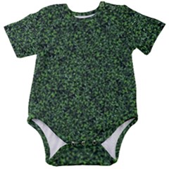 Leafy Elegance Botanical Pattern Baby Short Sleeve Bodysuit by dflcprintsclothing