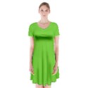 Jasmine Green	 - 	Short Sleeve V-neck Flare Dress View1