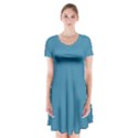 Blue Moon	 - 	Short Sleeve V-neck Flare Dress View1