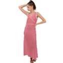 Conch Shell Pink	 - 	V-Neck Chiffon Maxi Dress View1