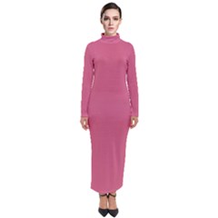 Cinnamon Satin Pink	 - 	Turtleneck Maxi Dress