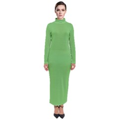 Mantis Green	 - 	turtleneck Maxi Dress by ColorfulDresses