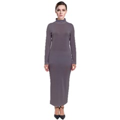 Dolphin Grey	 - 	turtleneck Maxi Dress by ColorfulDresses