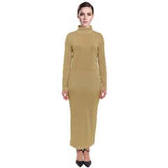 Greenish Hazelnut	 - 	turtleneck Maxi Dress by ColorfulDresses