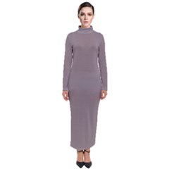 Metallic Rocket Grey	 - 	turtleneck Maxi Dress by ColorfulDresses