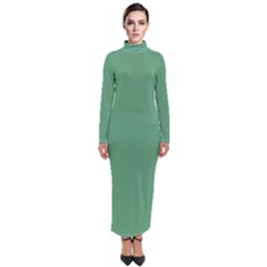 Shiny Shamrock Green	 - 	turtleneck Maxi Dress by ColorfulDresses