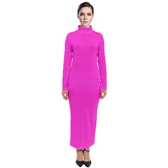 Razzle Dazzle Rose Pink	 - 	Turtleneck Maxi Dress