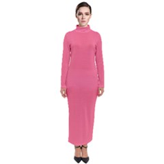 Rouge Pink	 - 	turtleneck Maxi Dress by ColorfulDresses