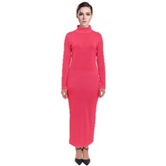 Sizzling Red	 - 	turtleneck Maxi Dress by ColorfulDresses