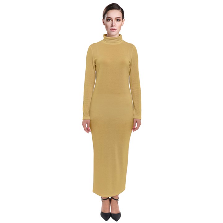 Trombone Yellow	 - 	Turtleneck Maxi Dress