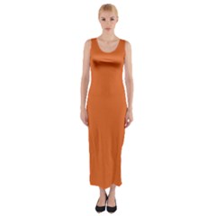 Halloween Orange	 - 	Fitted Maxi Dress