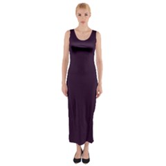 Eggplant Purple	 - 	fitted Maxi Dress